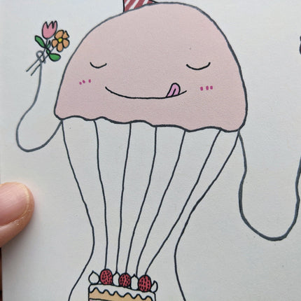 Jellyfish Birthday Card