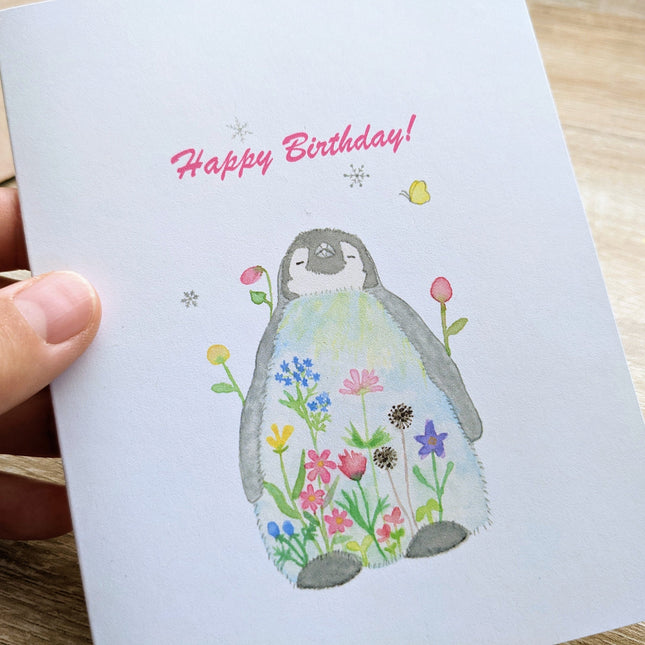 Happy Penguin Birthday Card