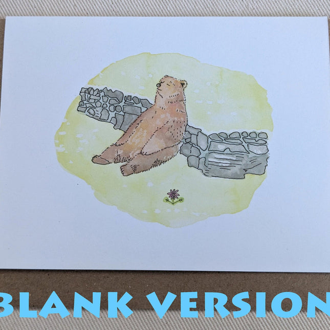 Relaxing Bear Greeting Card