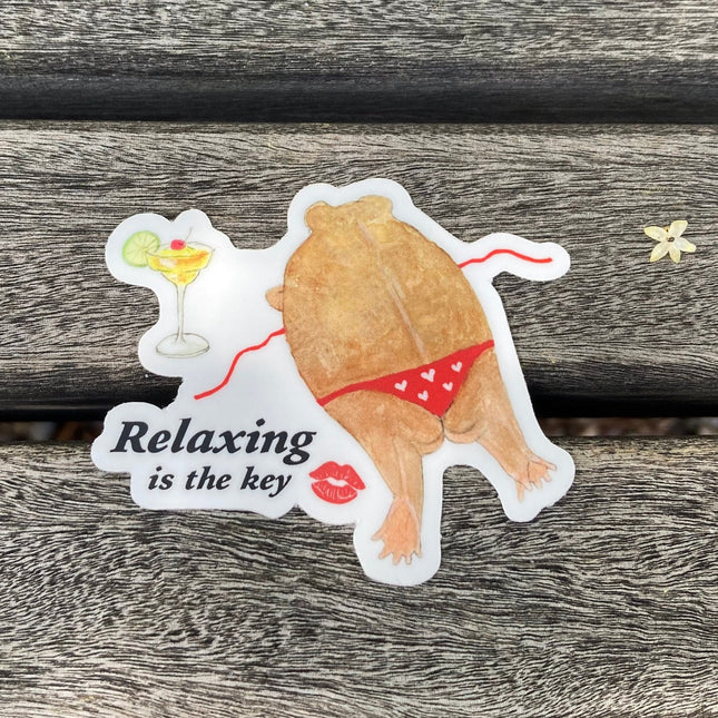 Relaxing Desert Rain Frog Sticker