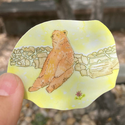 Relaxing Bear Sticker