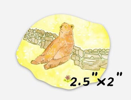 Relaxing Bear Sticker