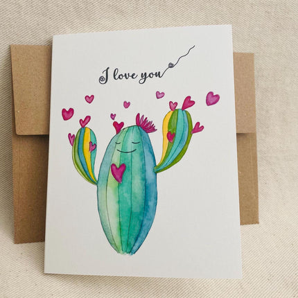 Cactus I Love You Card