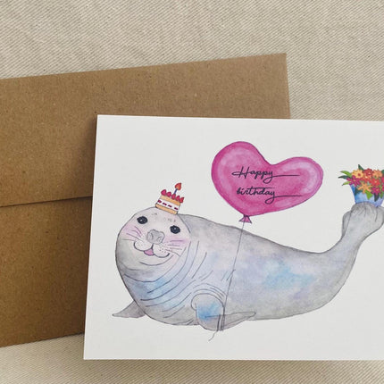 Seal Birthday Card